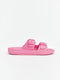 Buckle Detailed Double Banded Girls' Slippers